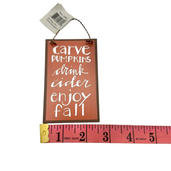 Fall Themed Towel Sign Set Dish Towel 20 x 8 in Beige Metal Sign 5 x 2.5 in NWT - Picture 5 of 7